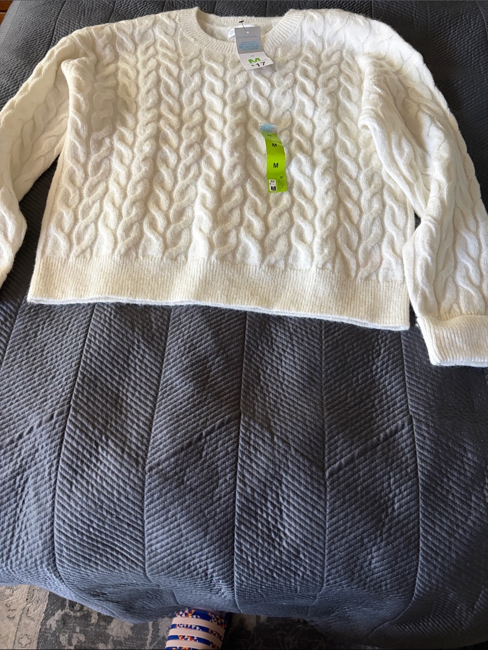 Primark Cream Cable Knit Crewneck Sweater